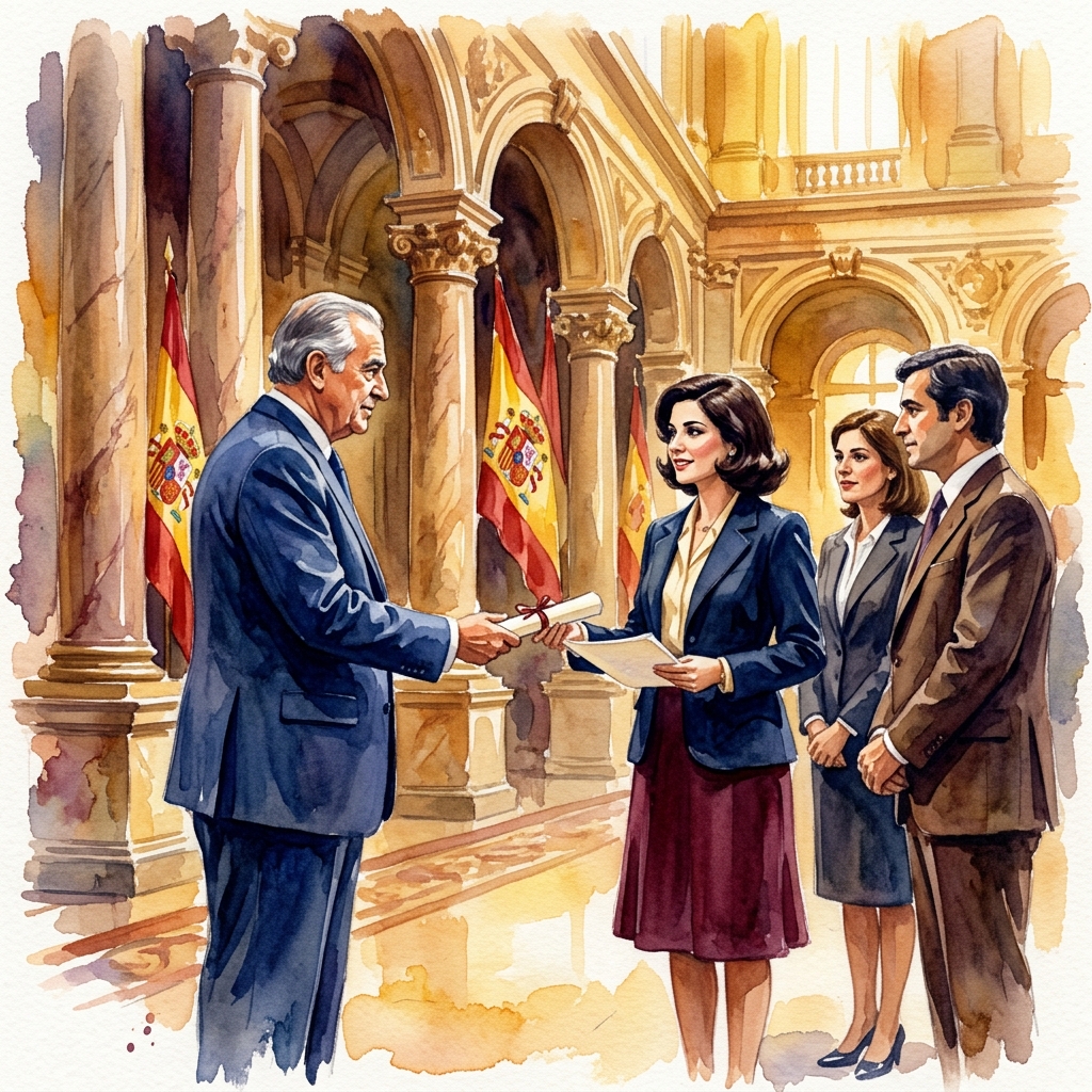 Paz en la ceremonia de reconocimiento